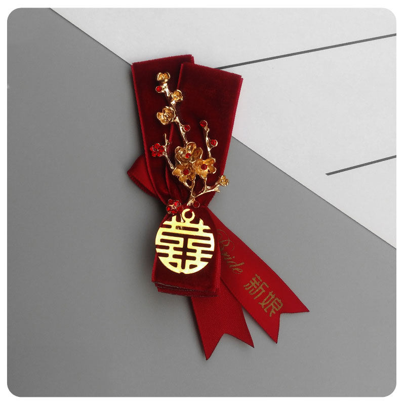 西式婚礼新郎胸花港版森系伴郎兄弟团襟花北欧美风格胸针结婚配饰