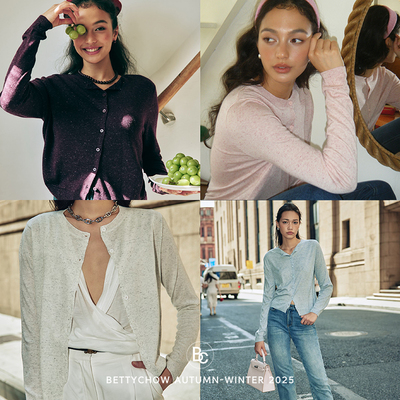 亚麻羊毛凉爽无缝针织开衫