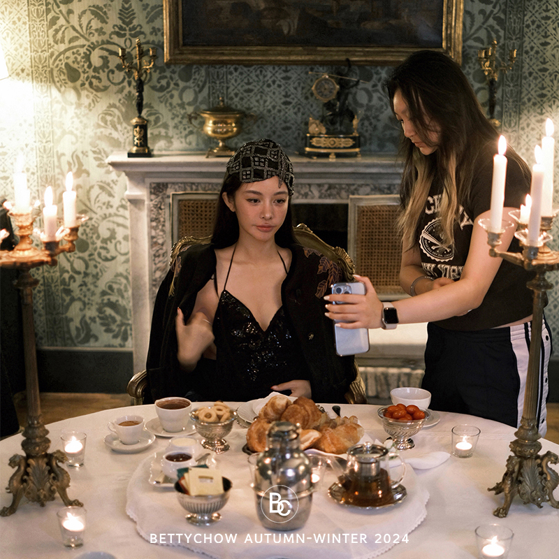 私服！蝴蝶珠片真丝手作背心