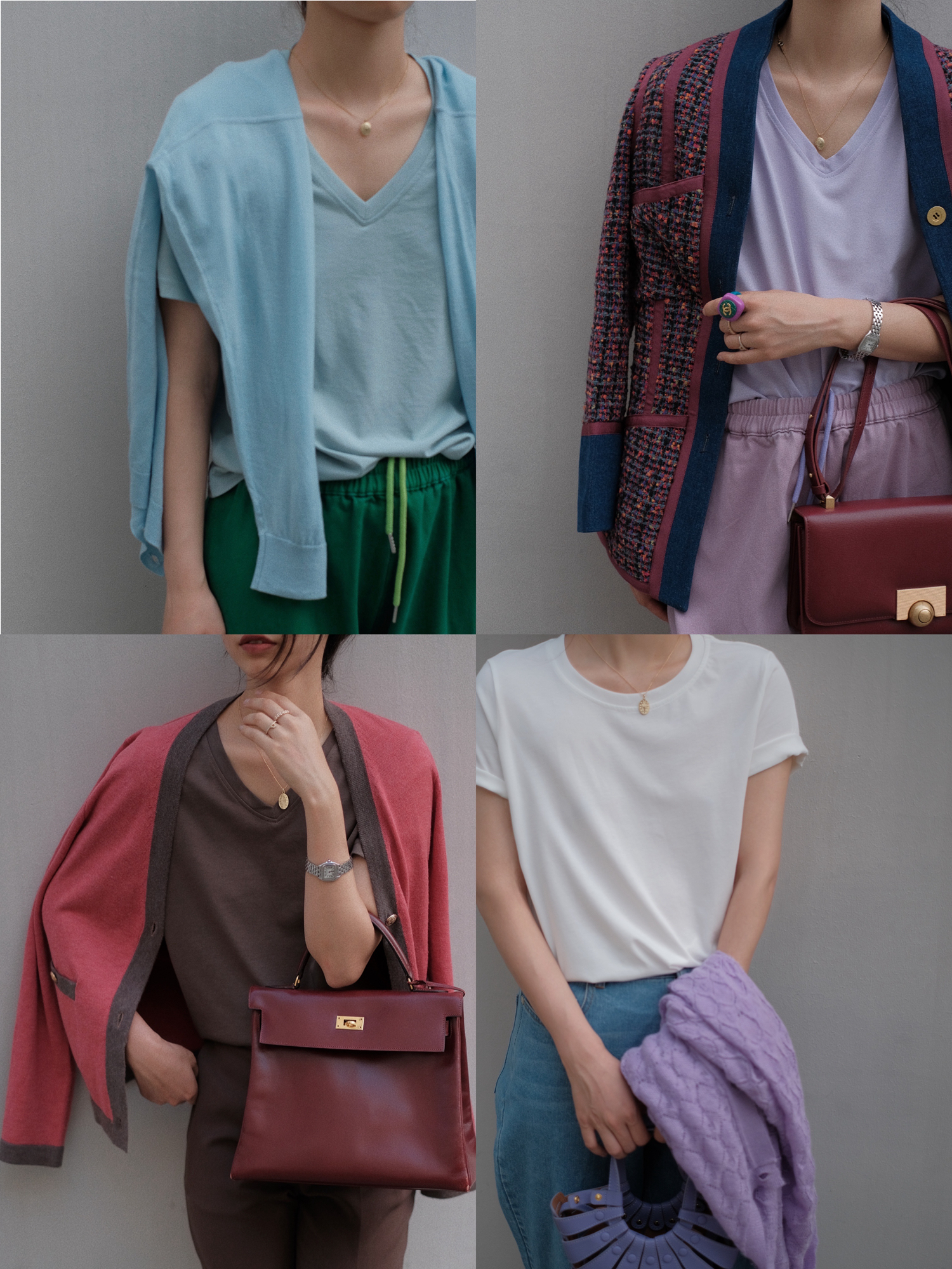 桑蚕丝9色短袖T恤夏季