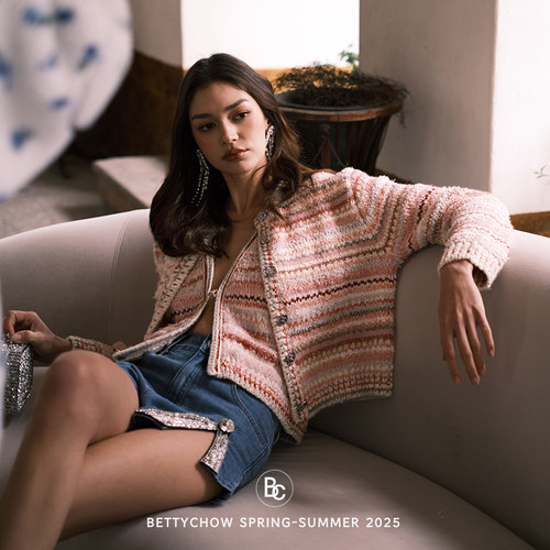 小香风彩色条纹开衫马甲背心