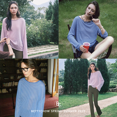 休闲亚麻宽松针织罩衫2色