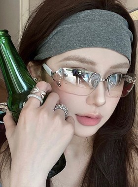 欧美复古Y2K辣妹墨镜女款高级感