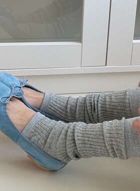 IOULOR春夏薄款纯色芭蕾风踩脚袜套韩系百搭堆堆袜腿套双针袜子女