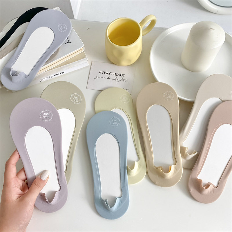 4双装 透气糖果色棉底女袜冰丝隐形浅口袜硅胶不掉跟纯色女士船袜,女士内衣/男士内衣/家居服,船袜,淘宝优惠券,粉丝福利购,淘宝优惠卷