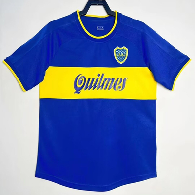 复刻版2000-01赛季博卡青年主场复古老款球衣 10号里克尔梅足球服