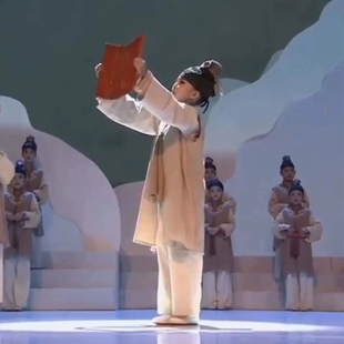 儿童国学服装书童汉服表演新学堂歌弟子规三字经古诗歌朗诵演出服