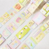 AGUGU沙画系列模切排废闪砂手帐胶带分装 饰素材贴纸 ins苹果手账装