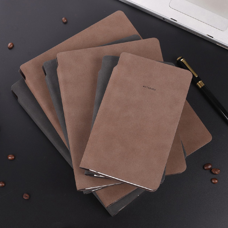 博文2520-1/1820-1缺口软皮本可插笔B5/A5羊巴皮笔记本子定制LOGO