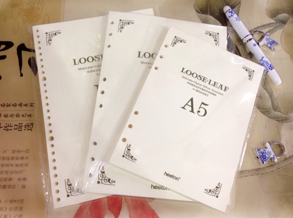 喜通商务笔记本活页本替换内芯B59孔黄色70克道林纸A56孔26孔内页