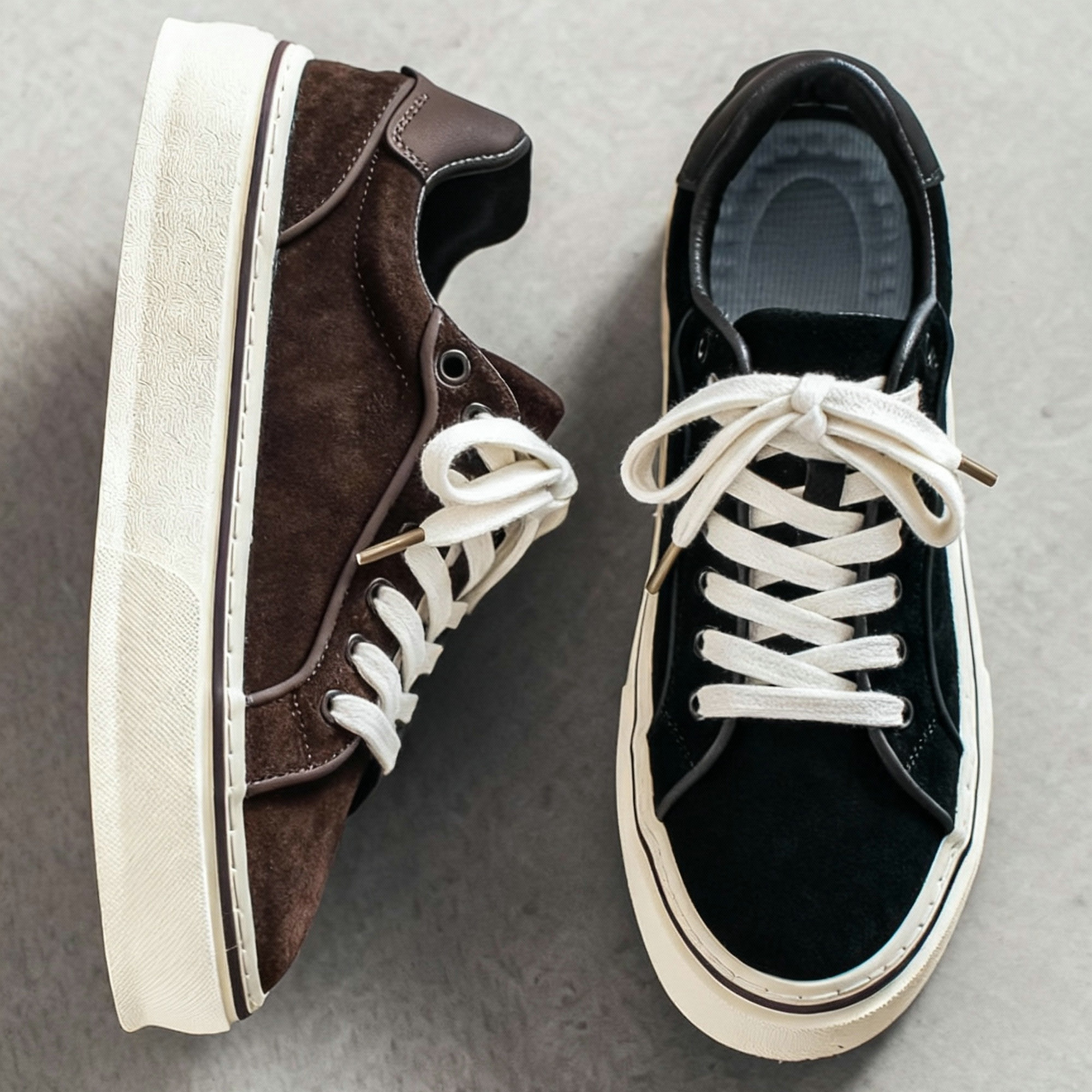 板鞋男鞋复古皮面反毛休闲运动低帮轻便软底百搭潮流青少年帆布鞋