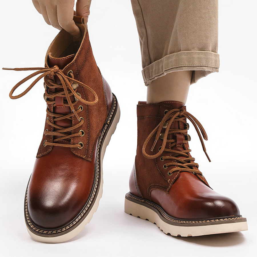 真皮美式马丁靴~高级感满满~