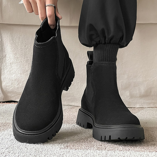 复古英伦风~真皮小众~切尔西靴