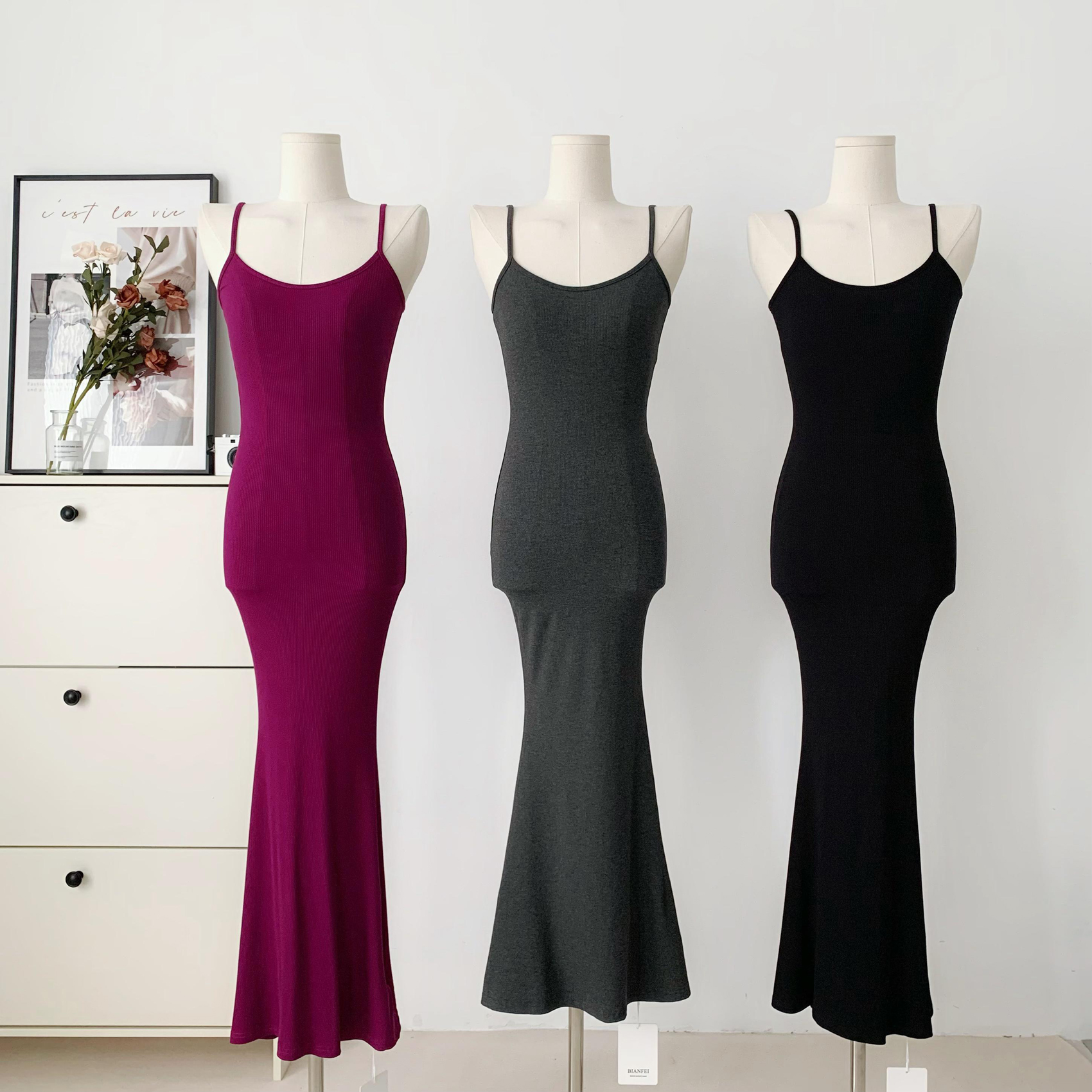 【人鱼姐姐】du限定色卡戴珊吊带鱼尾连衣裙