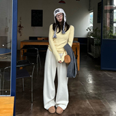 直筒垂坠感休闲卫裤 Our2 秋冬时尚 设计款 无缝直筒卫裤 2025新款