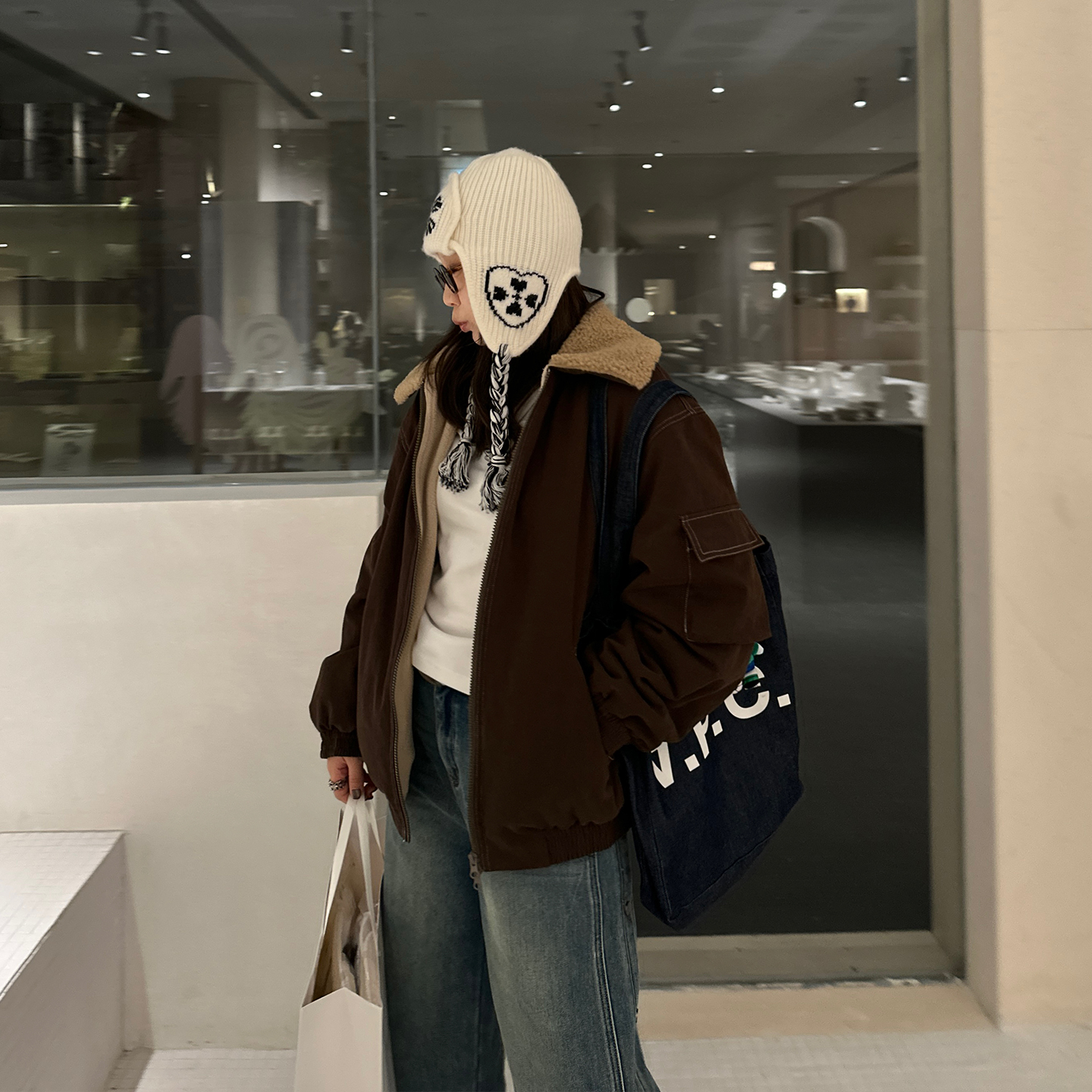 Our2【明线棉服】新款秋冬休闲百搭宽松保暖设计绒毛外套上衣女