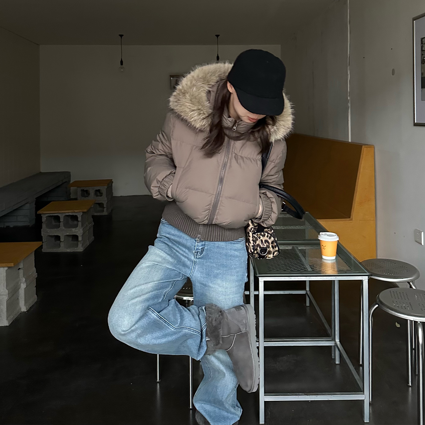 Our2【菲奥娜羽绒服】冬季新款保暖设计师连帽派克羽绒服外套上衣