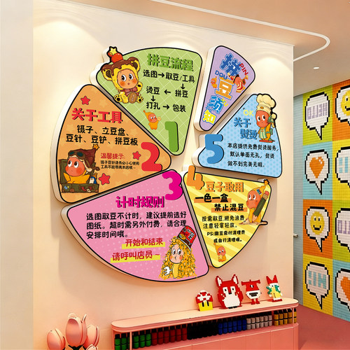 拼豆店墙面装饰注意事项广告牌