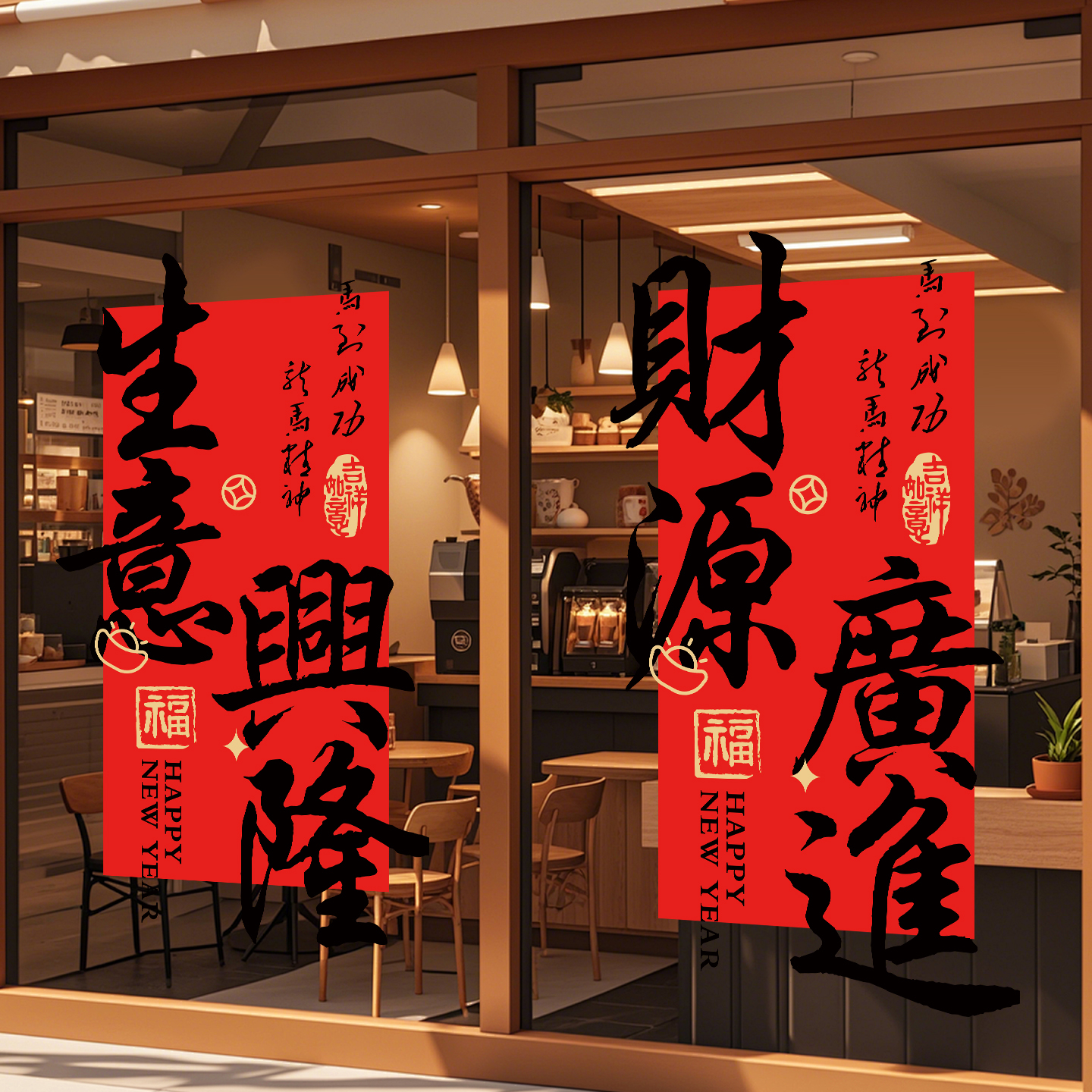 2026开门红职场布置玻璃门贴纸