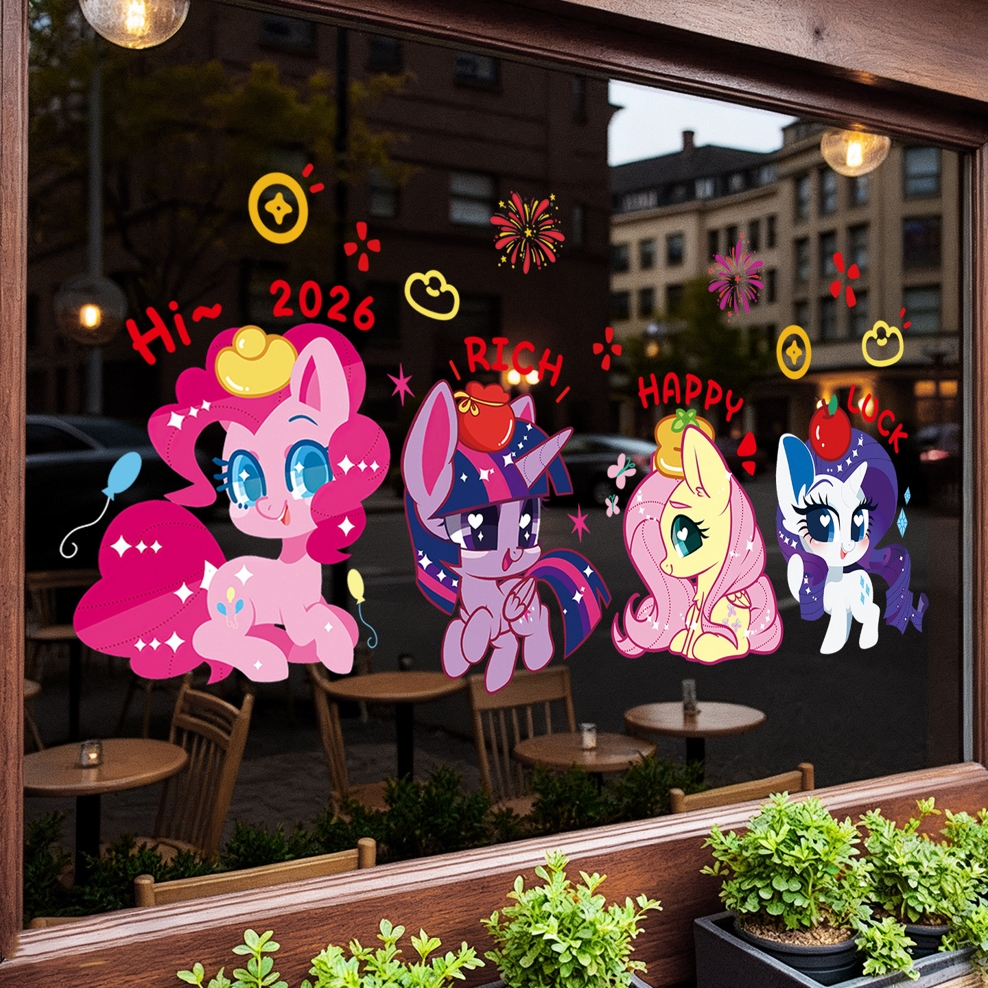 小马宝莉新年玻璃贴纸橱窗贴画窗花静电贴装饰春节氛围布置马年,家居饰品,软装墙贴,淘宝优惠券,粉丝福利购,淘宝优惠卷