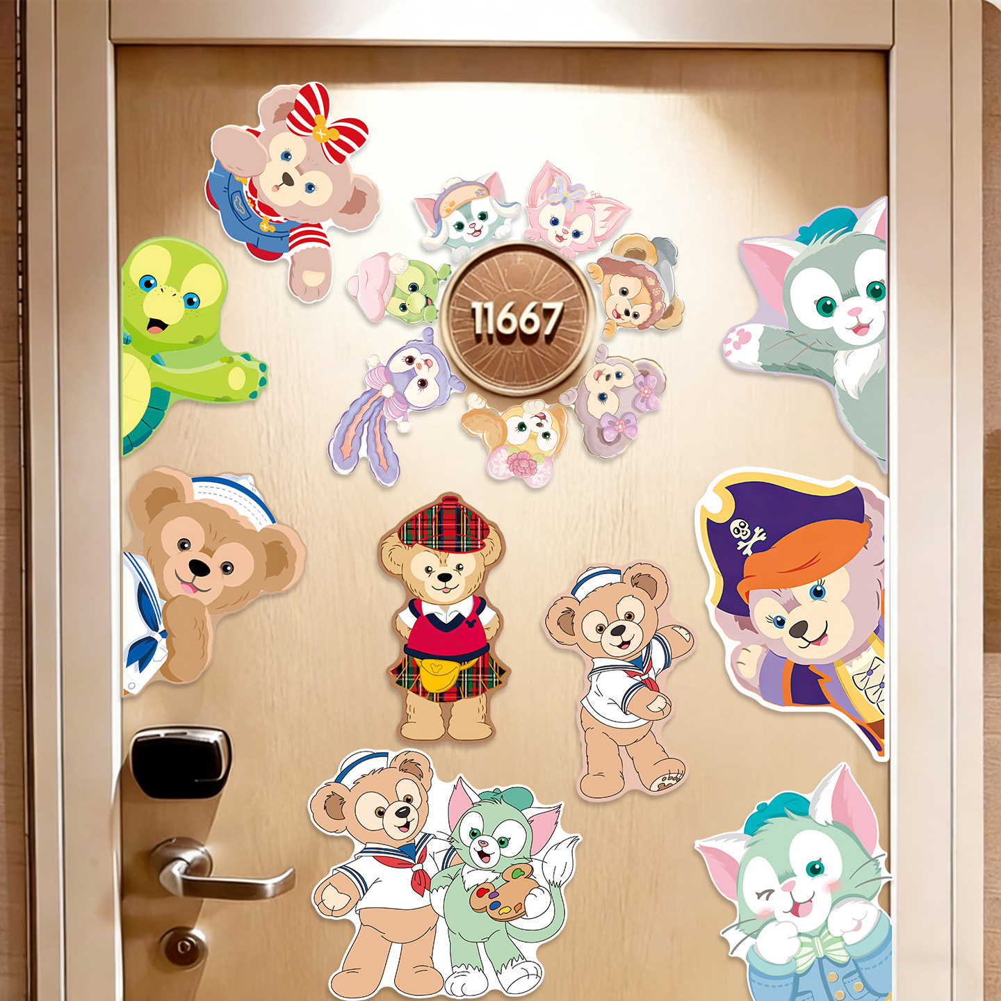 迪士尼邮轮磁吸门贴达菲家族冰箱贴玲娜贝儿Disney小礼物氛围装饰