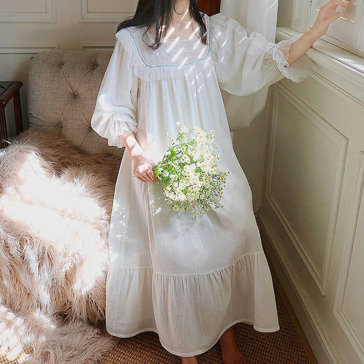 法式宫廷风仙女纯棉睡裙女春夏