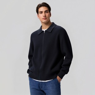 毛衣毛衫 官网299男装 2025秋冬长袖 领拉链针织开衫 外套481723 衬衫