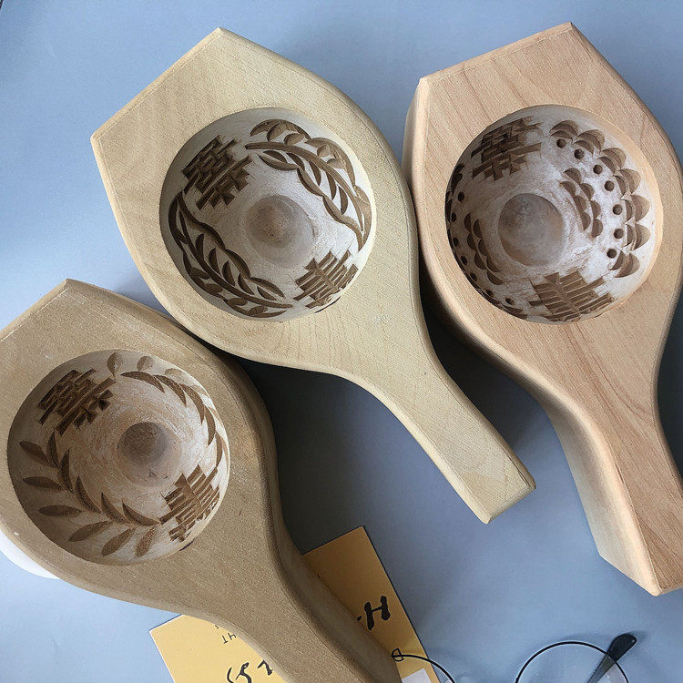 立体寿桃和果子手工南瓜糕点中式烘焙月饼馒头凹底桃子木质模具
