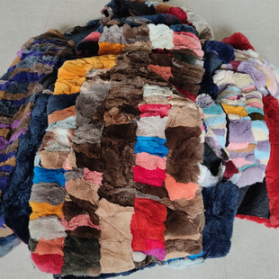 特价獭兔皮整张褥子獭兔毛坐垫皮草服装原料皮毛一体DIY手工制作