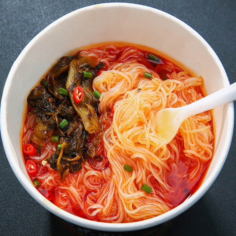 四川特产光友绵阳米粉 正宗开元风味 方便速食开水冲泡135g*6桶装