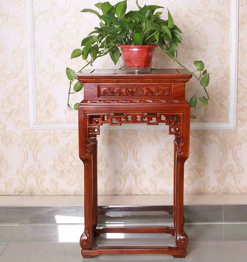 花架实木中式客厅吊兰榆木仿古绿萝整装方形室内架子古典简约阳台