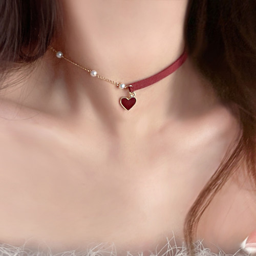 choker高级设计感锁骨链女珍珠