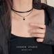 choker双层黑色星星颈链女项圈短款 锁骨链日韩百搭颈带项链饰品