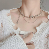 ins嘻哈星星项链女2025年新款 潮轻奢小众设计感锁骨链choker配饰