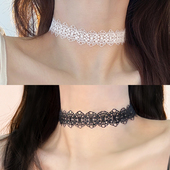 s925纯银明星同款 CHOKER CHOCKER 超仙蕾丝颈链项链女锁骨链项圈
