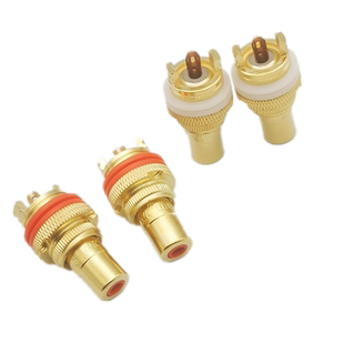 CMC 805发烧音响功放信号接线端子焊接纯铜镀金音频RCA莲花母插座