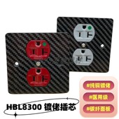 HUBBELL荷宝 HBL8300插芯HiFi发烧纯铜镀佬美标电源插座墙插美式