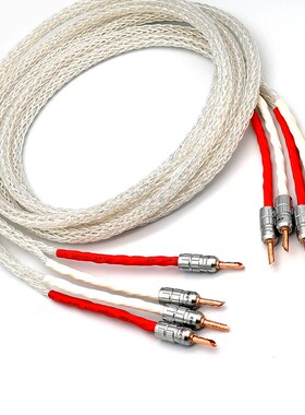 金宝8AG单晶银主音箱线16芯镀银音响功放连接线HiFi发烧级喇叭线