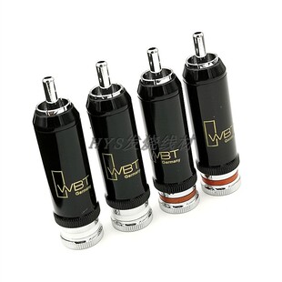 WBT 0102Ag 镀铑莲花头发烧信号线插头RCA插头配件HiFi级音频端子