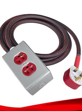 DIY定制 音响功放胆机HiFi级英标转美标排插荷宝美式插座接线板