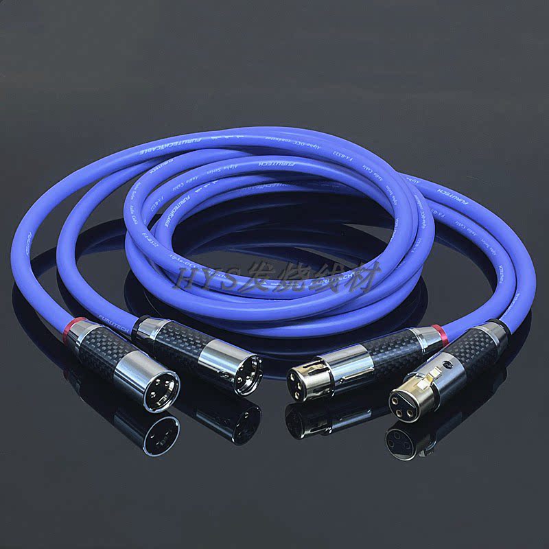 日本古河FA-&alpha;S22 OCC单晶铜RCA音频信号线转卡侬公母XLR 平衡线