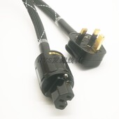 HiFi发烧级无氧铜连接线功放胆机音响线8字英标英式 电源线 13A港式