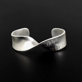 MMM风格 手镯 扭曲 牛货 扭片男女通用情侣开口调节 手环手饰