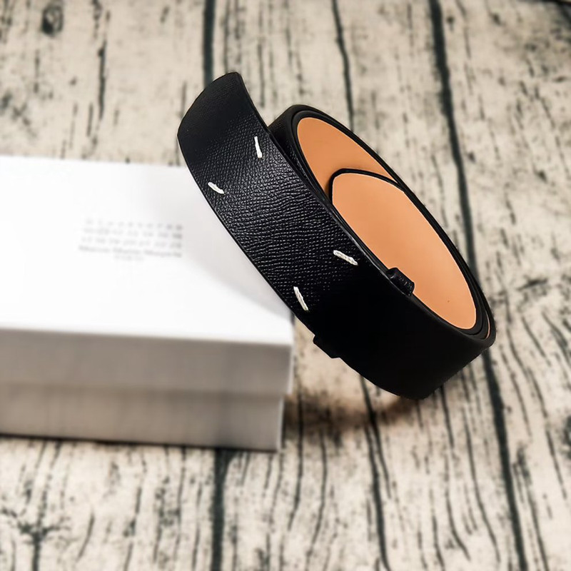 牛货 小众原创MMM风格腰带四角缝线皮带 男女情侣通用腰链 配盒子