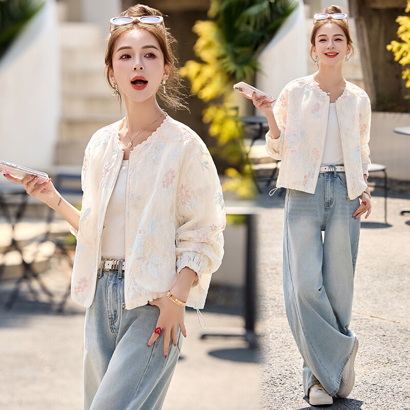 2025新中式洋气绣花百搭防晒外套