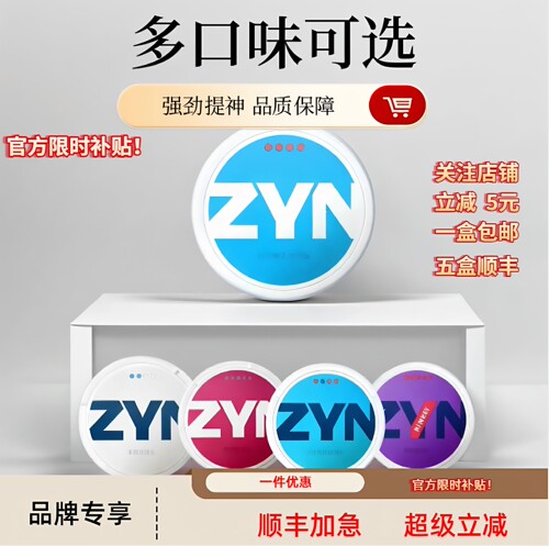 新老手 一盒包邮 5盒顺丰zyn系列口味含水果糖袋正品代购解压平替