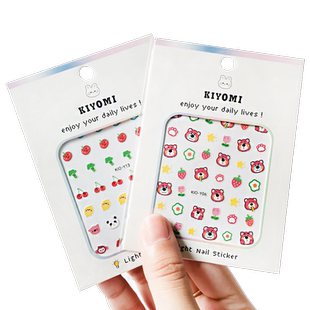 夜光指甲贴儿童女孩防水持久纹身贴画宝宝美甲贴片公主脚趾甲贴网红卡通可爱荧光贴小花手指自粘小孩玩具贴纸