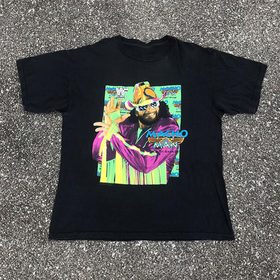 MACHOMAN人像印花重磅纯棉T恤