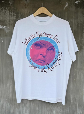 Smashing Pumpkins碎南瓜乐队经典摇滚短袖男女VTG高街潮流T恤棉