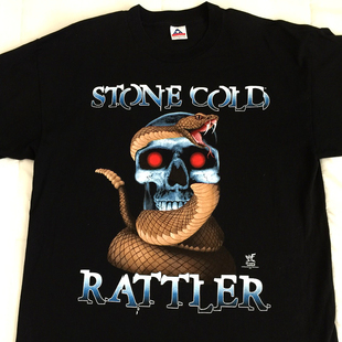 Stone Cold冷石重磅短袖T恤男女潮牌宽松WWE摔跤美式复古纯棉半袖